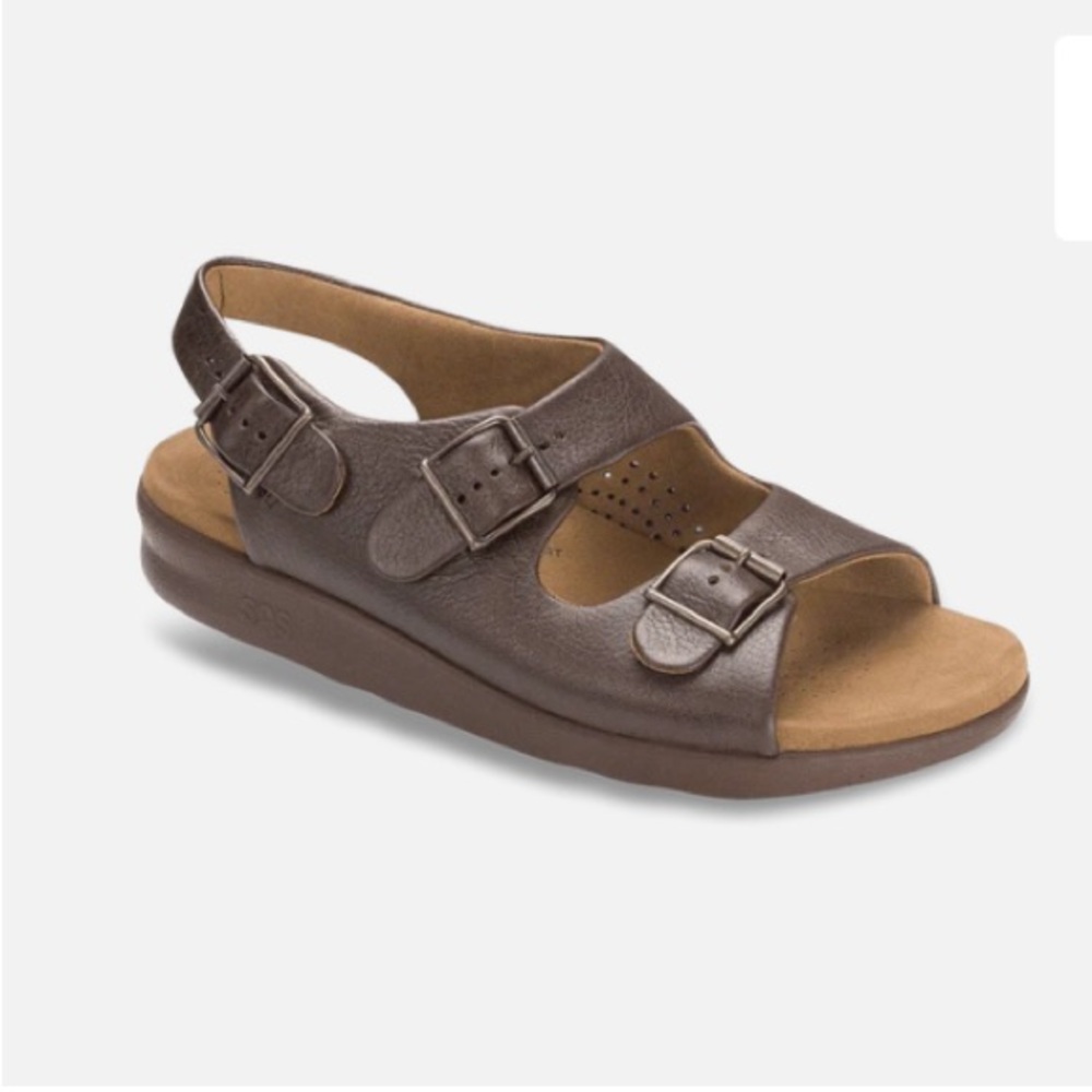 New SAS Mens Leather Ortho Sandals